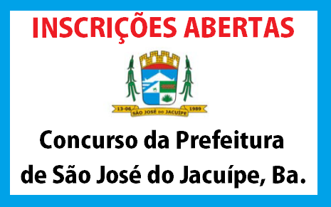 concurso da Prefeitura de São José do Jacuípe