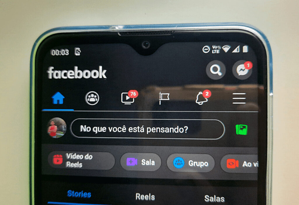 modo escuro facebook