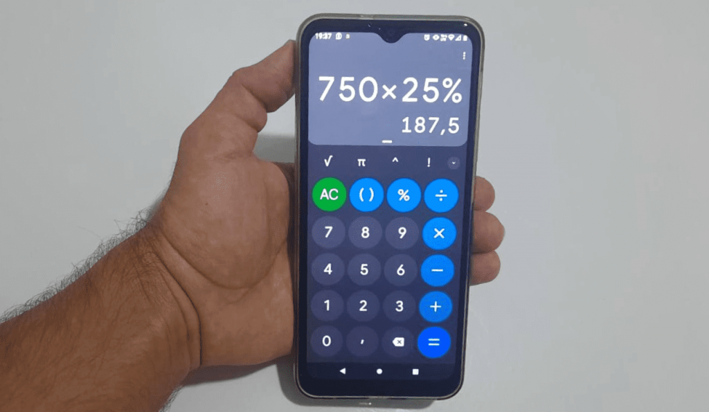 Como calcular porcentagem no celular