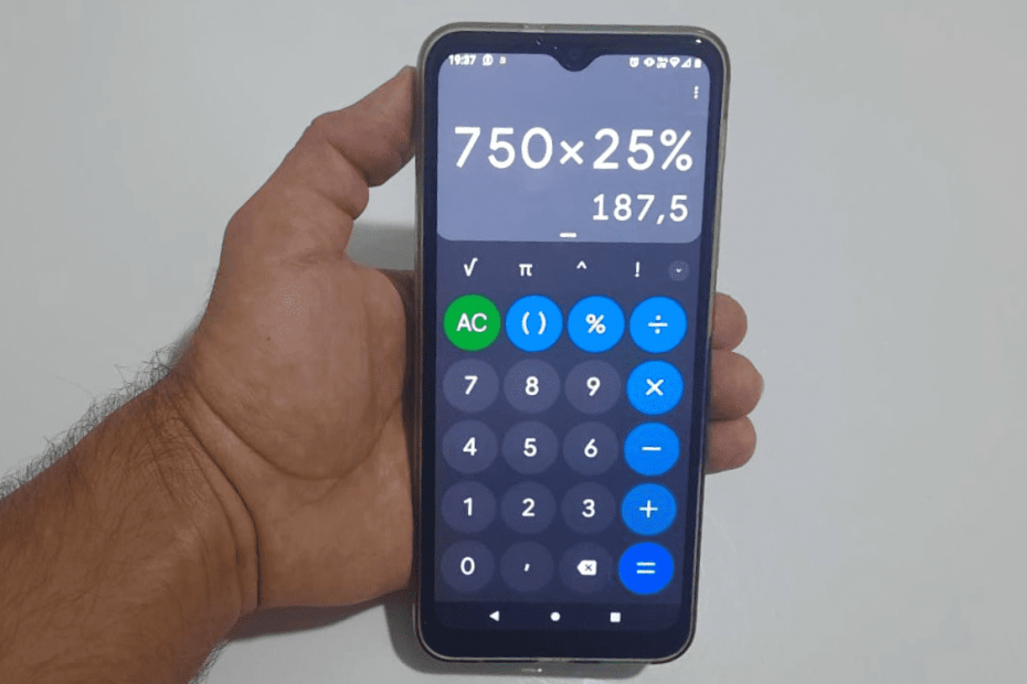 Como calcular porcentagem no celular