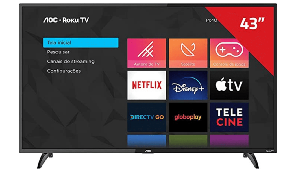 Smart-TV-LED-43-Full-HD-AOC-ROKU-TV-FHD-43S519578G