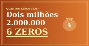 Dois milhões Tem Quantos Zeros?